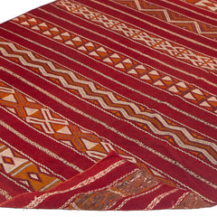 5'1" x 9'3"  Moroccan Zemour Kilim