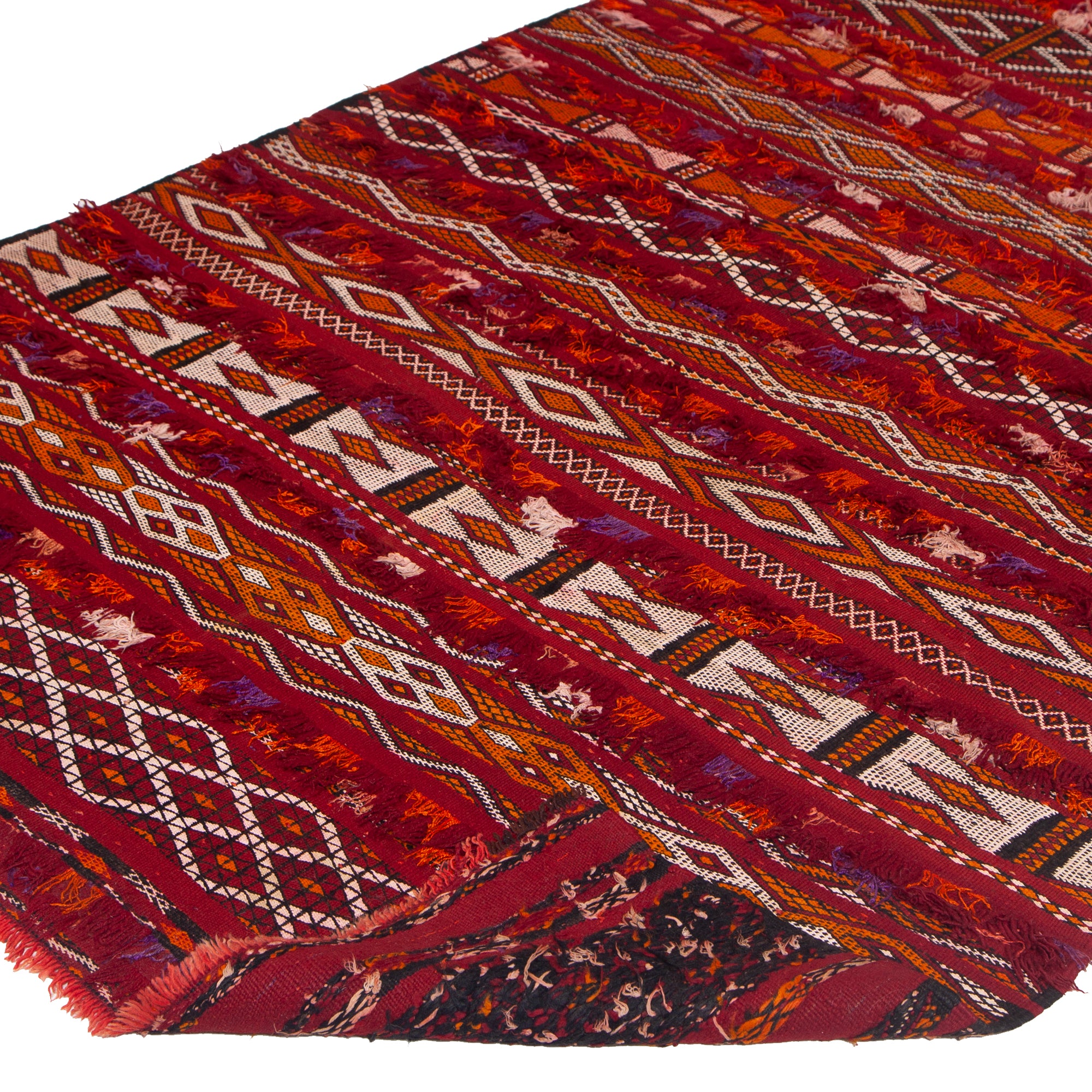 5'1" x 10'4"  Moroccan Zemour Kilim