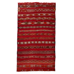 5'4" x 9'7"  Moroccan Zemour Kilim