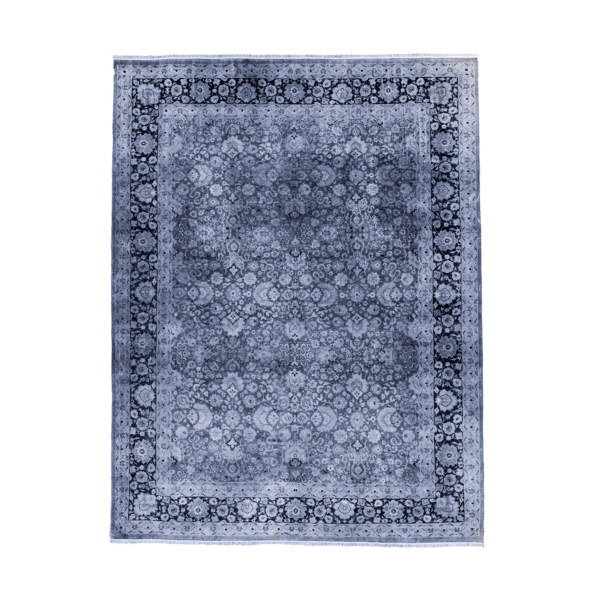 Overdyed Tabriz Rug (9.2 x 11.8)ft