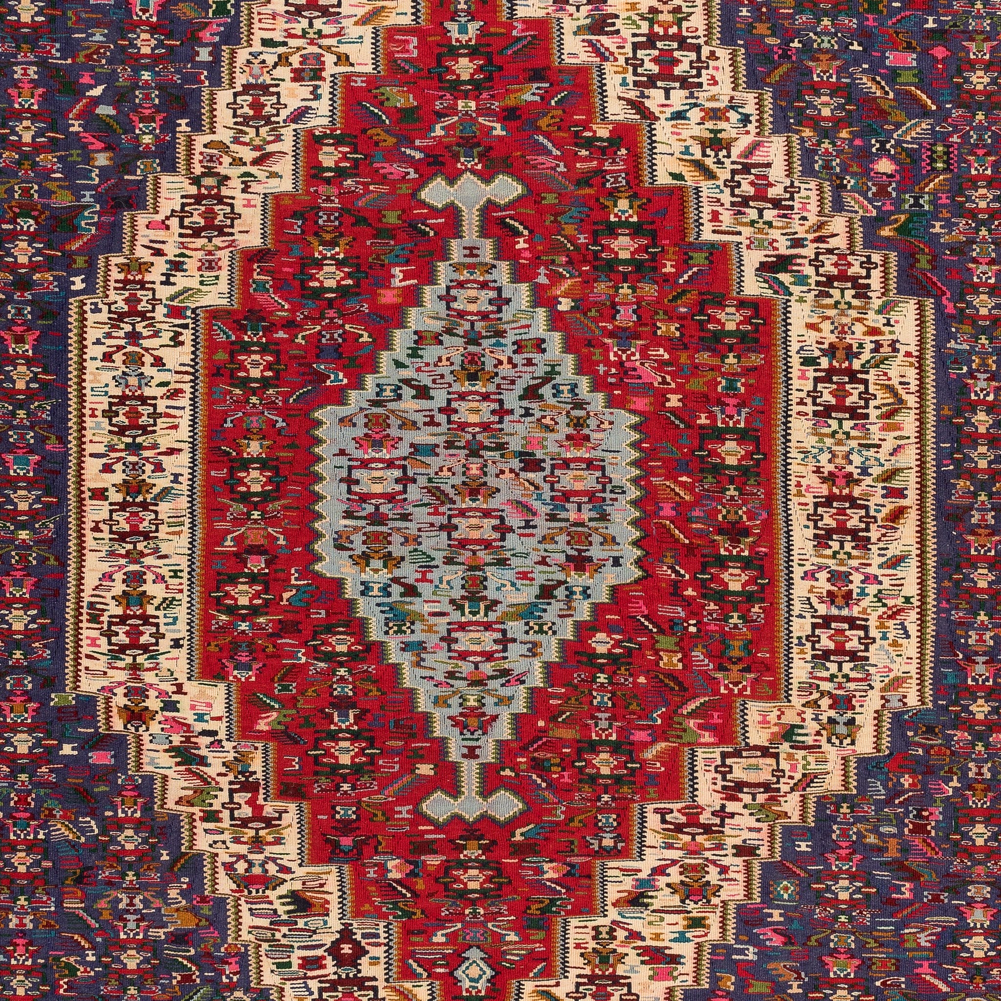Senneh Kilim (6.6 x 9.3)ft