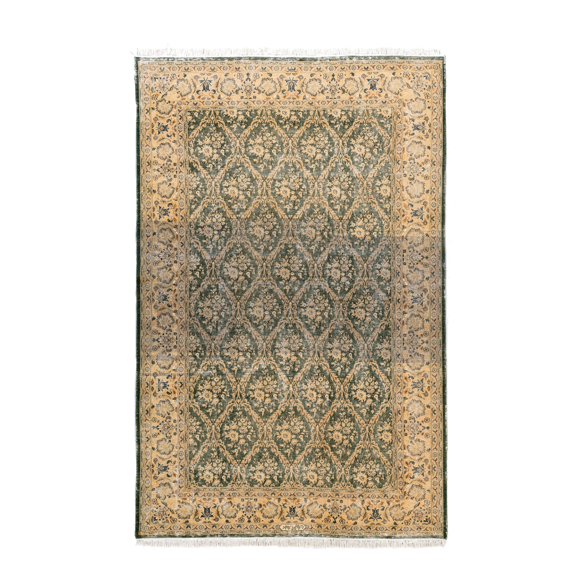 Overdyed Kerman Rug(6 x 9.3)ft