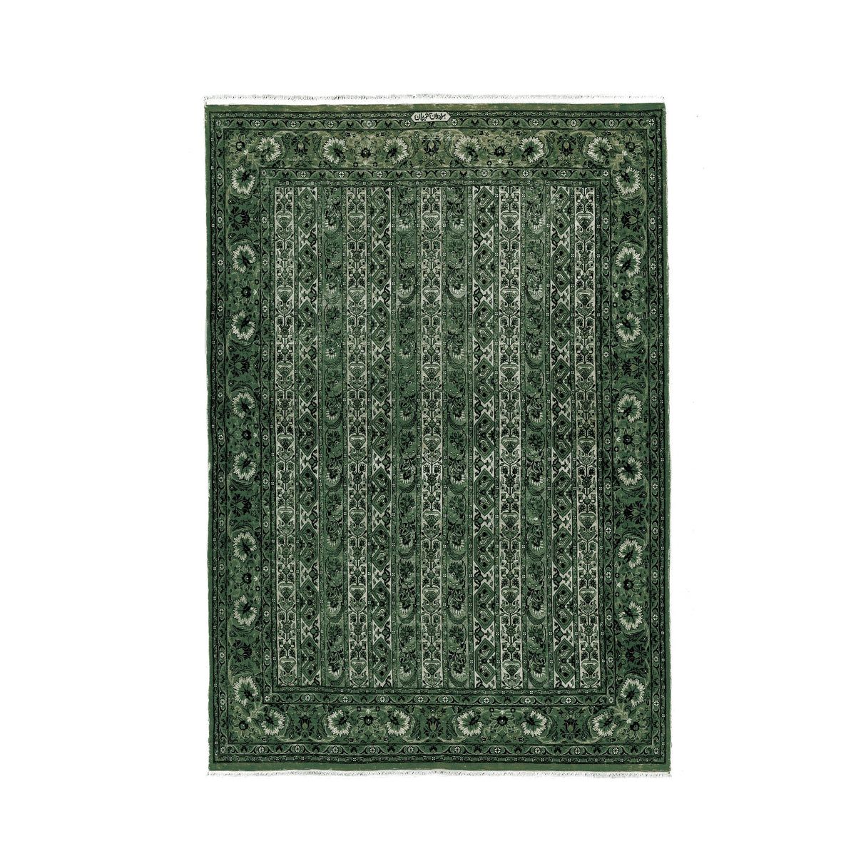 Overdyed Kerman Rug(6 x 8.7)ft