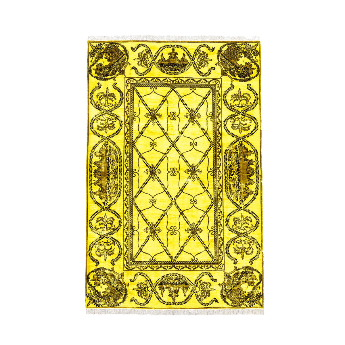 Overdyed Kerman Rug(5.8 x 9)ft