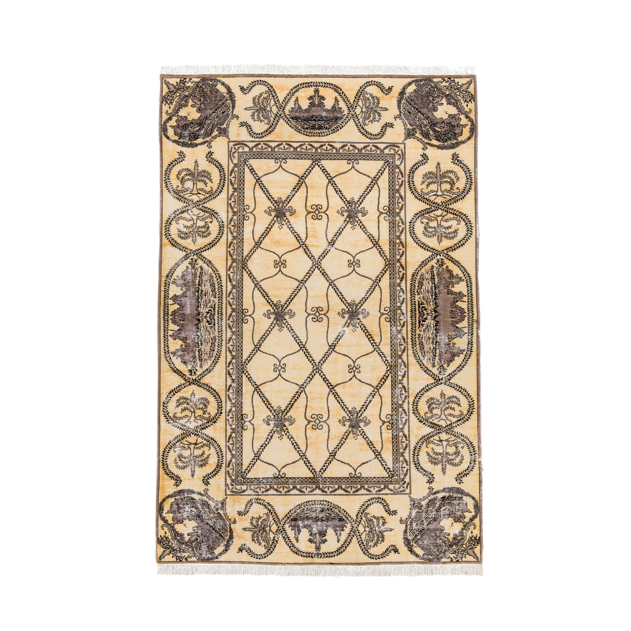 Overdyed Kerman Rug(5.8 x 9)ft